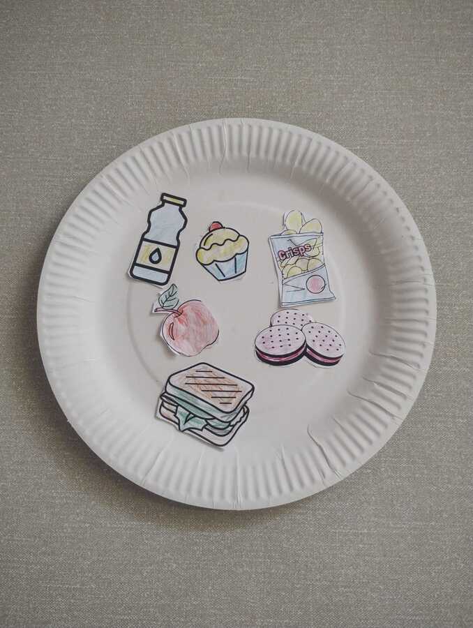 We chose healthy food for our 'picnic plate'